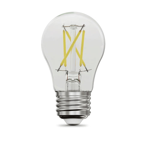 Feit Electric BPA1575/850/FIL/2 Filament LED Bulb, Globe, A15 Lamp, 75 W Equivalent, E26 Medium Lamp Base, Dimmable