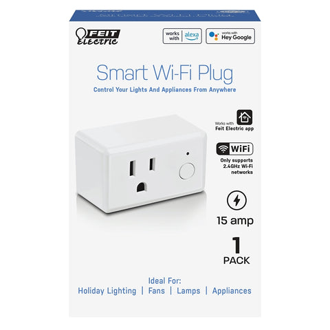 Feit Electric PLUG/WIFI Indoor Smart Plug, 120 V, White