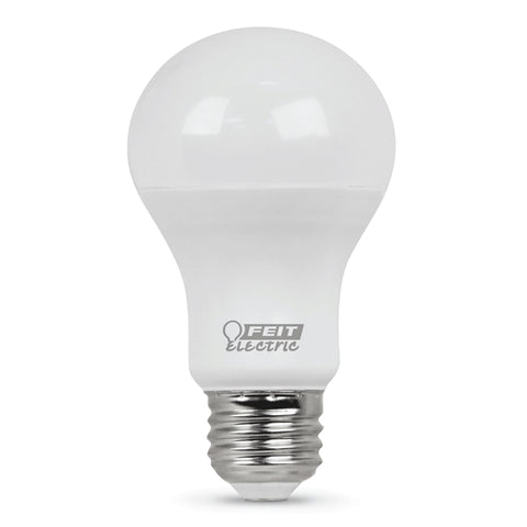 Feit Electric A800850/10KLED/MP/24 LED Bulb, General-Purpose, A19 Lamp, 60 W Equivalent, E26 Medium Lamp Base, White