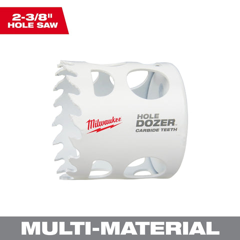 Milwaukee 49-56-0726 Hole Dozer, 2-3/8 in Dia, 1.62 in D Cutting, 4 TPI, Carbide Cutting Edge