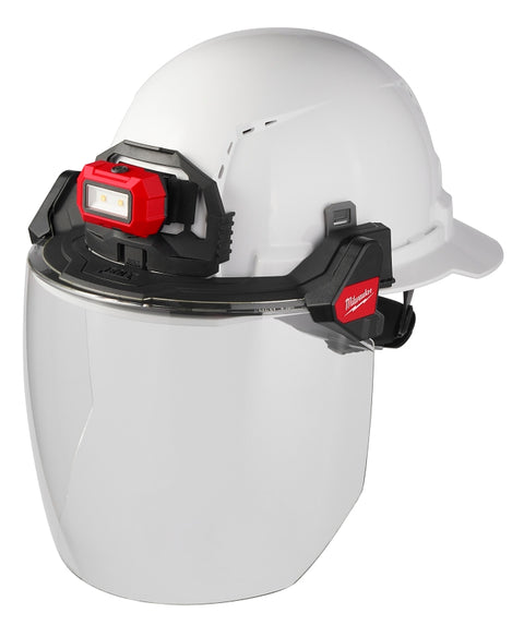 Milwaukee BOLT 48-73-1420 Full Face Shield, 10 in W Visor, 9-1/2 in H Visor, 0.06 in Thick Visor, Clear Visor