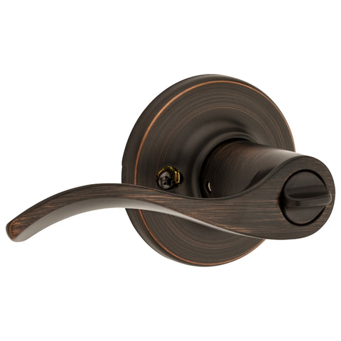 Kwikset 94050-674 Entry Door Lockset, Lever Handle, Venetian Bronze, Zinc, KW1 Keyway, Re-Key Technology: SmartKey
