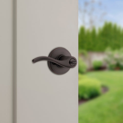 Kwikset 94050-674 Entry Door Lockset, Lever Handle, Venetian Bronze, Zinc, KW1 Keyway, Re-Key Technology: SmartKey