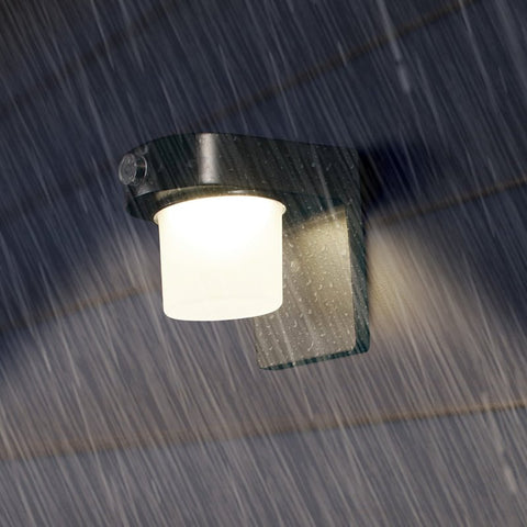 globe 17000187 Dusk-to-Dawn Patio Security Flood Light, LED Lamp, 1000 Lumens, 4000 K Color Temp, Black Fixture