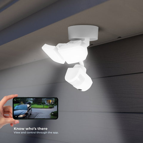globe 17000214 Video Security Light, 26 W, LED Lamp, Bright White, 2200 Lumens, 4000 K Color Temp, Plastic Fixture