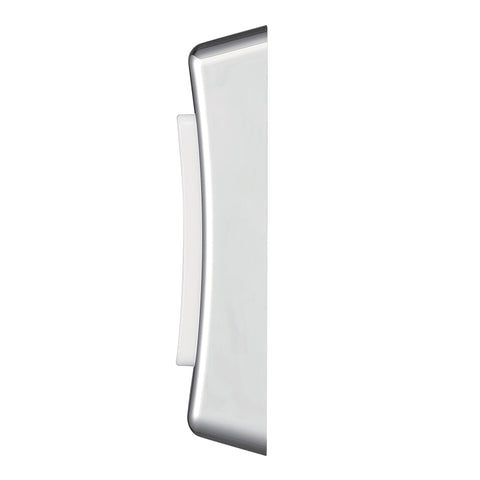Heath Zenith Satin Nickel Plastic Wired Push Doorbell Button 18000222, Rectangular, Metal, Silver