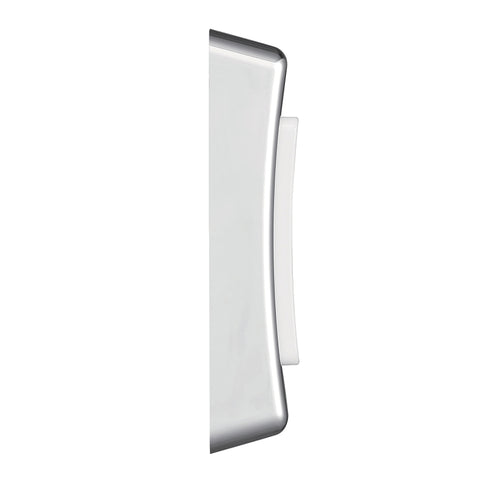 Heath Zenith Satin Nickel Plastic Wired Push Doorbell Button 18000222, Rectangular, Metal, Silver