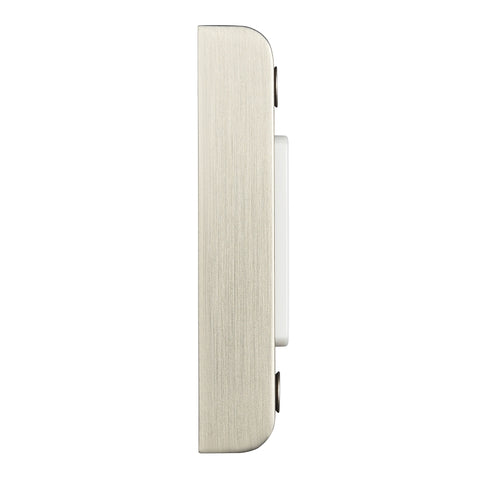 Heath Zenith 18000217 Pushbutton Doorbell, Wired, Rectangular, Silver