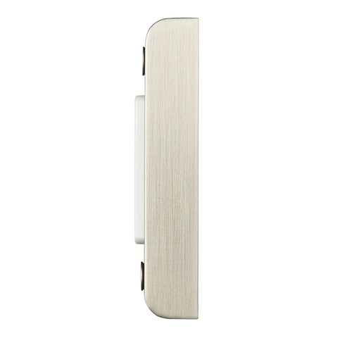 Heath Zenith 18000217 Pushbutton Doorbell, Wired, Rectangular, Silver