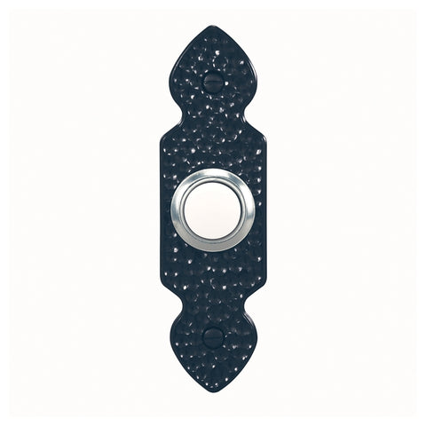 Heath Zenith SL-729 Doorbell Pushbutton, Wired, Plastic, Hammered Black, Lighted