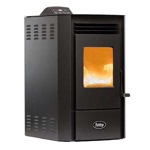 Ashley Hearth AP5613-P Pellet Stove with 50 lb Hopper, 18-1/2 in W, 21.3 in D, 33.9 in H, 30,000 Btu/hr Heating