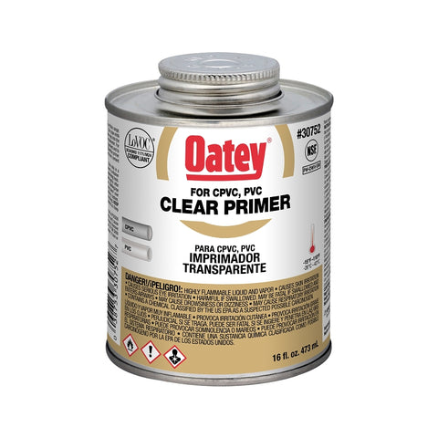 Oatey 30752 Primer, Liquid, Clear, 16 oz, Pack of 24