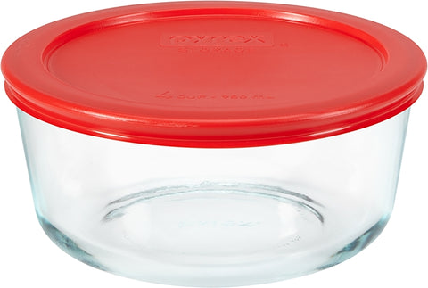 BOWL STORAGE ROUND GLASS 4CUP, Pack of 4