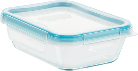Snapware 1109307 Food Container, 2 Cups Capacity, Glass, 5 in L, 7 in W, 2-1/2 in H, Pack of 4