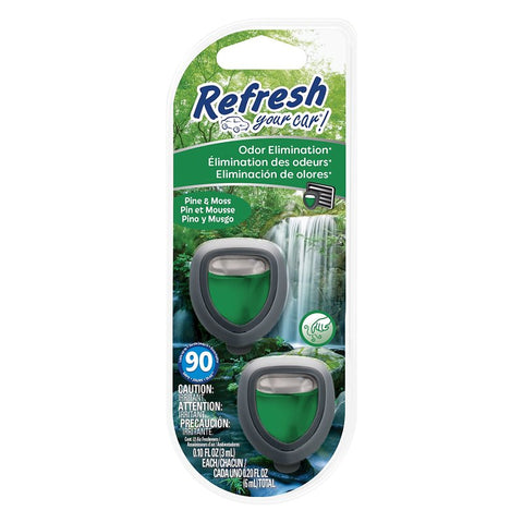 Refresh your car RMD278-6AME Mini Car Diffuser, 0.1 oz, Liquid, Moss, Pine