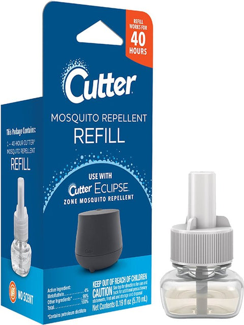 Cutter Eclipse HG-97202 Mosquito Repellent Refill, Liquid, Slight Solvent, 0.19 lb