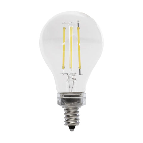 Feit Electric BPA1575C/850/FIL/2 Filament LED Bulb, A15 Lamp, 75 W Equivalent, E12 Candelabra Lamp Base, Dimmable, Clear