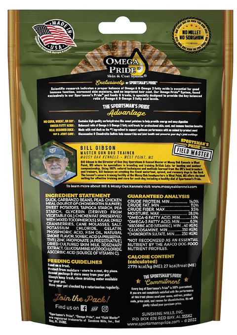 Sportsman's Pride Field Master 10159 Hip and Joint Dog Treat, S/M/L Breed, Berry, Duck, Sweet Potato, 20 oz Bag