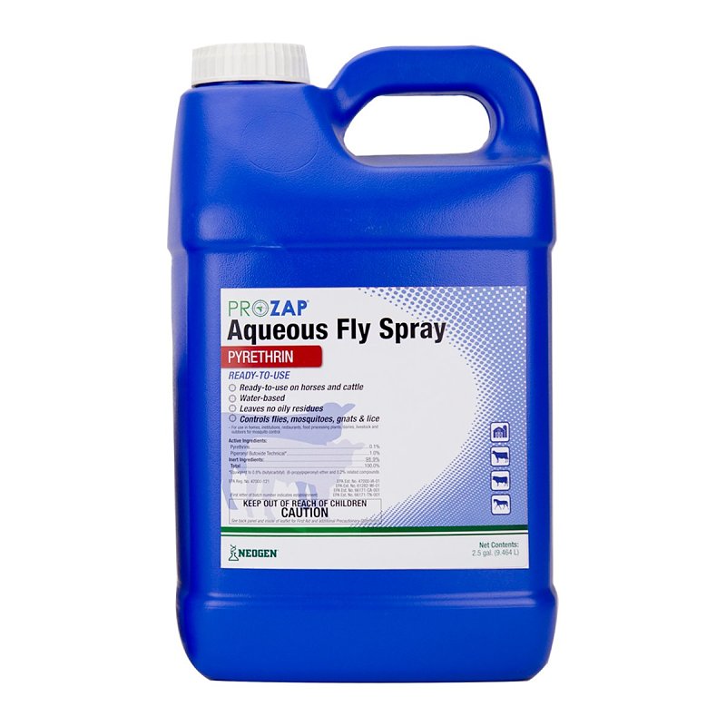 Prozap 1216010 Aqueous Fly Spray, Liquid, Yellow, Pyrethroid, 2.5 gal ...