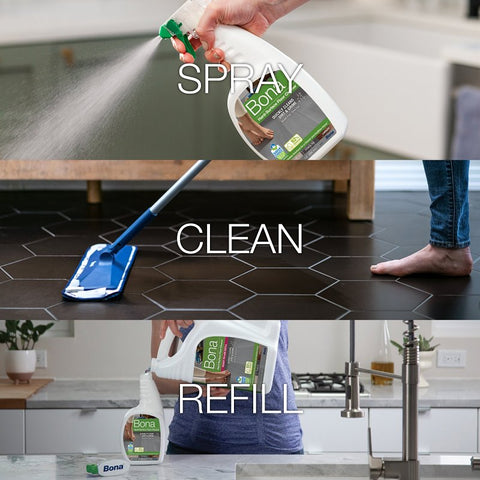 Bona WM700051184 Hard-Surface Floor Cleaner, 32 oz Bottle, Liquid, Green