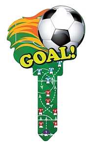 Lucky Line B135K Key Blank, Brass, Painted, For: Kwikset KW1, Titan KW10 Keyways, Pack of 5