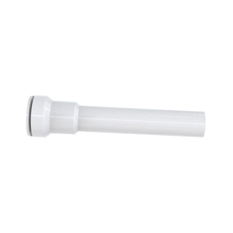 Insta-Plumb 42-8IPK Pipe Extension Tube, 1-1/4 in, 12 in L, Push-To-Connect, Plastic, White