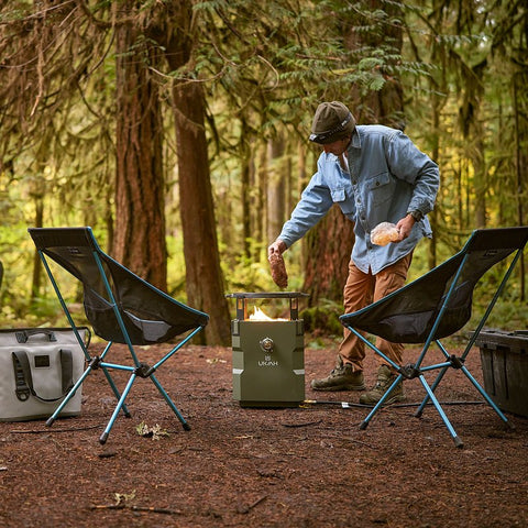 Ukiah TK-1043-DG Portable Fire Pit, 16.73 in OAW, 19.88 in OAD, 18.11 in OAH, Rectangular, Propane, Electric Ignition