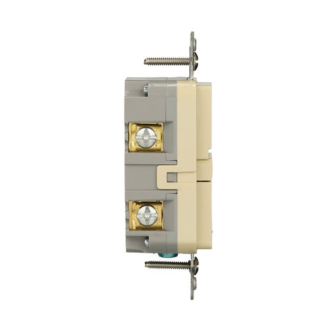 Eaton GF15V-BX-L Self-Test GFCI Receptacle, 125 V, 15 A, NEMA: NEMA 5-15R, Back, Side Wiring, Ivory