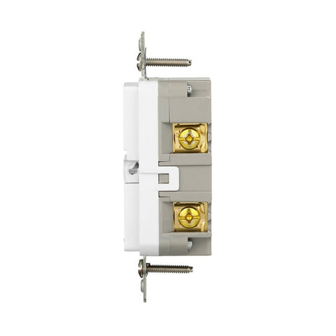 Eaton GF15W-WP GFCI Receptacle, 125 V, 15 A, NEMA: NEMA 5-15R, Back, Side Wiring, White