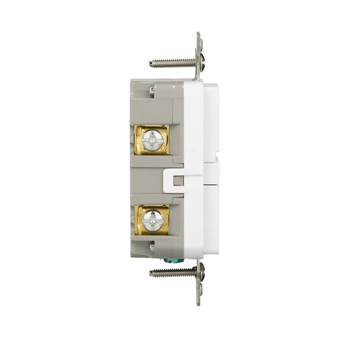 Eaton GF15W-3-L Self-Test GFCI Receptacle, 125 V, 15 A, NEMA: NEMA 5-15R, Back, Side Wiring, White