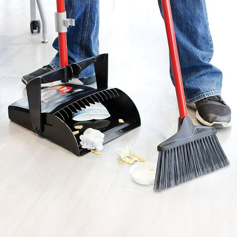 Libman 919 Professional Open Dustpan with Lobby Broom, 10 in Sweep Face, 4-1/2 in L Trim, Pet Bristle, 40-1/2 in L