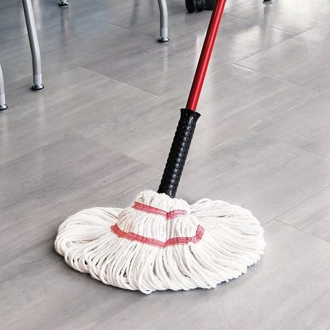 Libman Big Tornado 988 Wet Mop, Quick Change Mop Connection, Yarn Mop Head, Steel Handle
