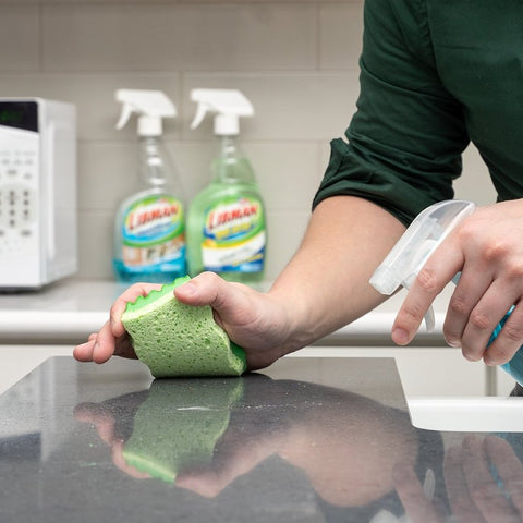 Libman 1076 All-Purpose Medium-Duty Sponge, 4-1/2 in L, 3 in W, 2-3/4 in Thick, Cellulose/Synthetic Fiber, Green