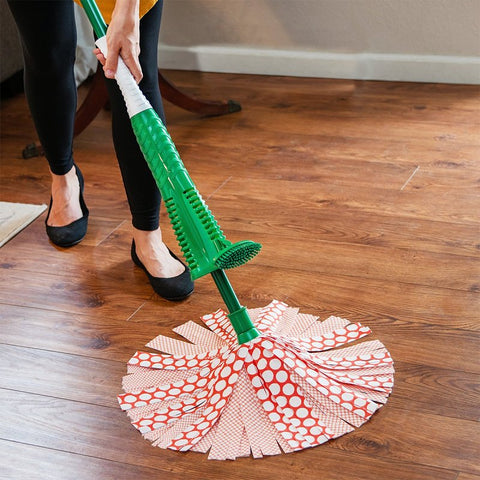 Libman Heavy-Duty Wonder 1228 Wet Mop, Quick-Connect Mop Connection, Microfiber Mop Head, White Mop Head, Steel Handle