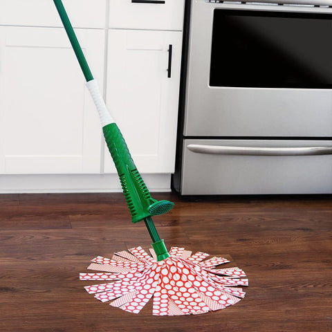 Libman Wonder Series 1229 String Mop Refill, Snap-On, Microfiber, Orange/White