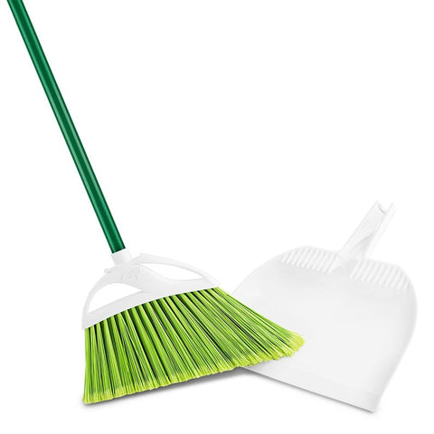 Libman PETPLUS Series 1680 Angle Broom, 9-1/2 in Sweep Face, 6 in L Trim, Fiber Bristle, Steel