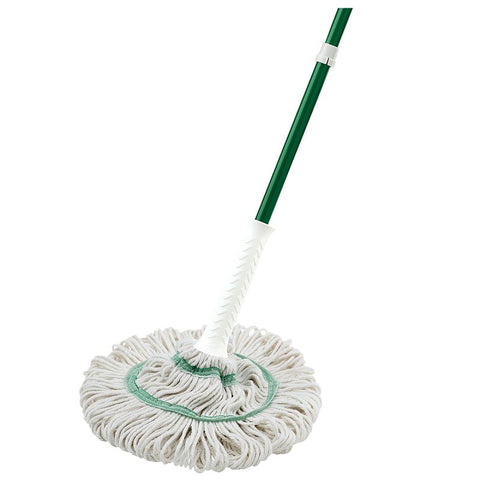Libman Tornado Series 2030 Mop, 55-1/4 in L, Quick-Connect Mop Connection, Cotton/Synthetic Mop Head, Steel Handle, Pack of 4