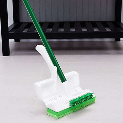 Libman SCRUBSTER Series 3103 Mop, 9 in W Frame, 50.13 in OAL, Cellulose Mop Head, Green Mop Head, Quick Change