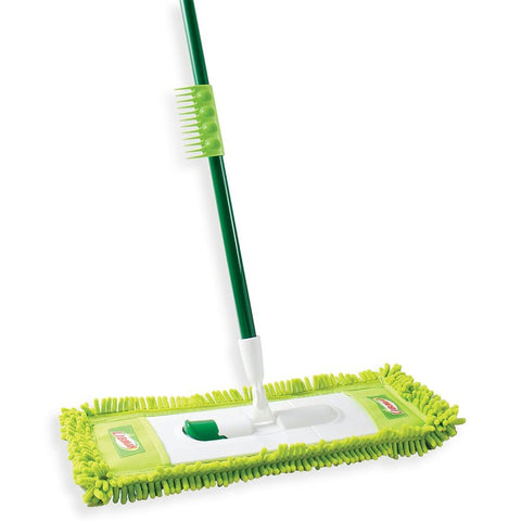Libman 195 Deck Mop, 18-3/4 in W Head, Microfiber Head, Polypropylene Handle, Green