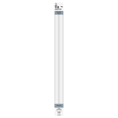 Feit Electric F40CWX/2 Fluorescent Bulb, 40 W, T12 Lamp, G13 Lamp Base, 2600 Lumens, 4100 K Color Temp, Pack of 10