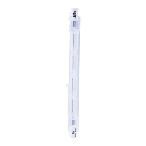 Feit Electric BPQ150T3/CL/2/TRP Halogen Bulb, 0.31 in Dia x 4.71 in L Dimensions, 150 W, R7 Lamp Base, J Lamp