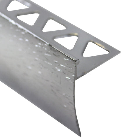 Shur-Trim ET4050HBC06 Tile Nosing, 6 ft L, Aluminum, Hammered Bright Clear