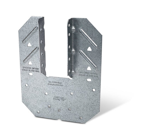 Simpson Strong-Tie H10A Hurricane Tie, 5 in L, 6-1/4 in W, Steel, Galvanized, Fastening Method: Nail, Pack of 50