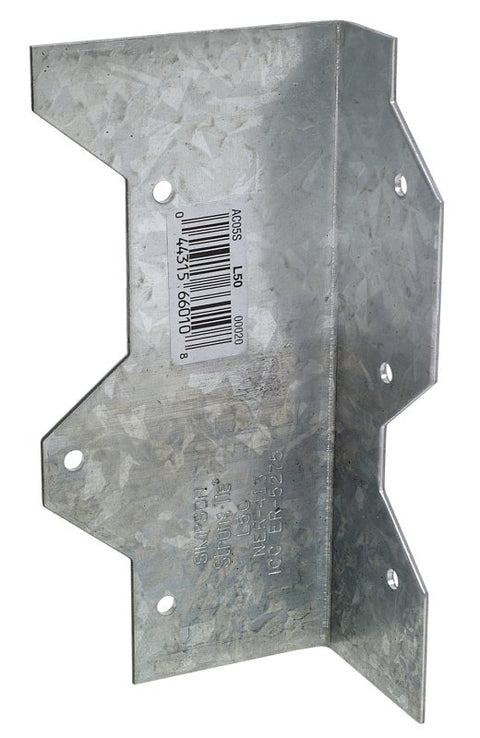 Simpson Strong-Tie L Series L50Z Reinforcing Angle, 5 in H, Steel, ZMAX, Pack of 100