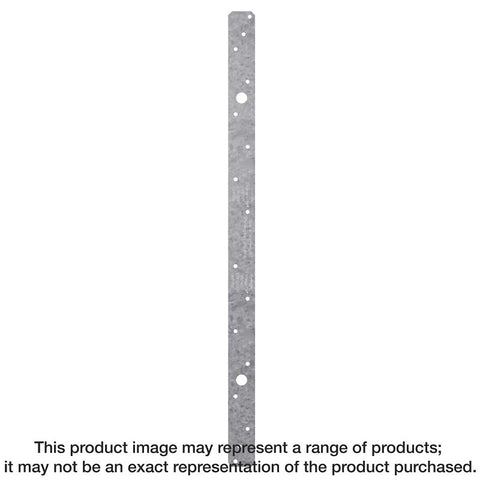 Simpson Strong-Tie MSTA MSTA24 Strap Tie, 18 ga Gauge, Steel, Galvanized/Zinc, Pack of 50