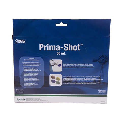 Neogen Prima 367723 Repeater Syringe, 50 mL, Amber