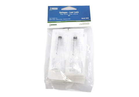 Neogen 9263 Luer Lock Syringe, Disposable, 3 cc, Polypropylene, Clear, 6/PK