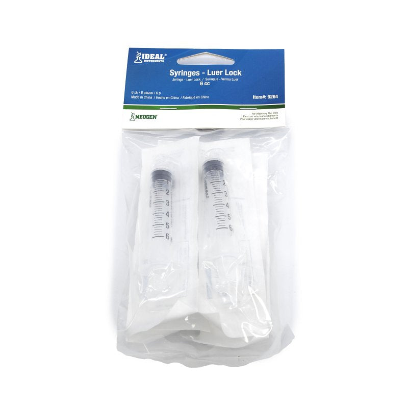 Ideal 9264 Luer Lock Syringe, 6 cc Capacity – Shell Lumber and Hardware