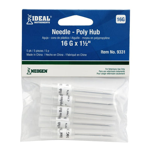 Neogen 9331 Hub Needle, 16 ga, 1-1/2 in L