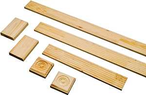 Waddell FCS27 Door Moulding Set, 2-1/4 in W, Casing Profile, Synthetic, Pack of 4